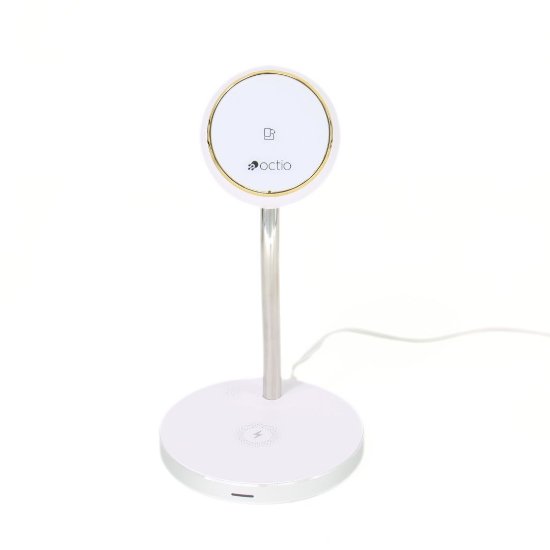 Polnilec OCTIO Volta Omnis, 4u1, 15W, za smartphone, AirPods, Apple Watch, lučke, brezžični, beli