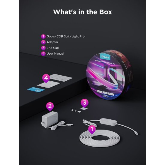 LED trak GOVEE Cob Strip Light, 3M