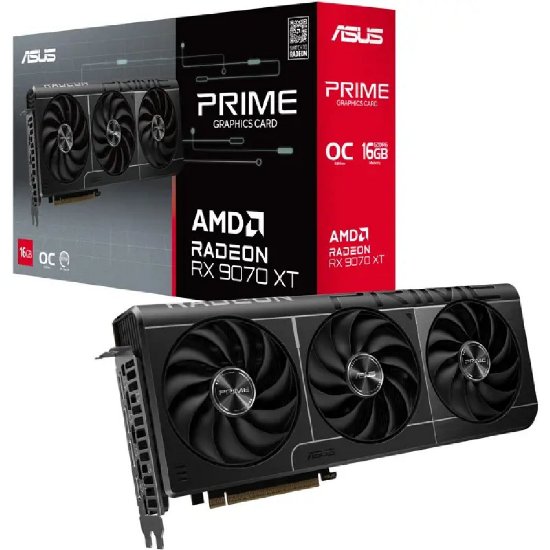 Grafična kartica ASUS Radeon RX 9070 XT Prime OC, 16 GB GDDR6
