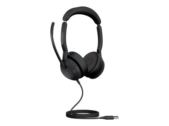 slušalke JABRA Evolve2 50 MS, on-ear, Stereo, USB-A, črne