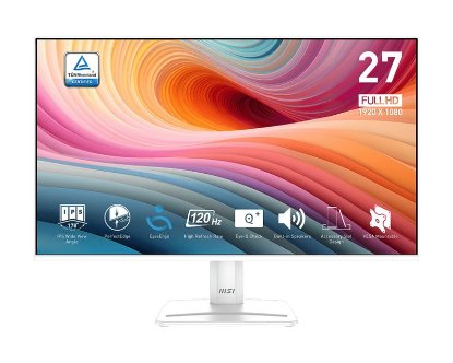 Monitor 27" MSI PRO MP275W E2, FHD, IPS, 120Hz, 1ms, 300cd/m2, zvočniki, bel