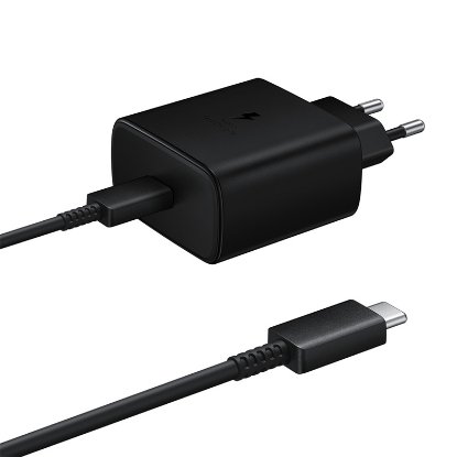 Polnilec SAMSUNG EP-T4510, 45W Fast Charge USB-C, USB-C kabel, črni