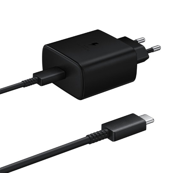 Polnilec SAMSUNG EP-T4510, 45W Fast Charge USB-C, USB-C kabel, črni