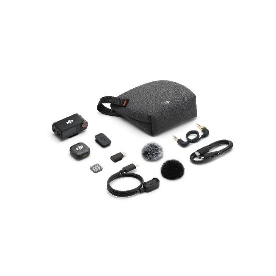 DJI Mic 3 mikrofon (1 oddajnik + 1 sprejemnik), brezžični, črni