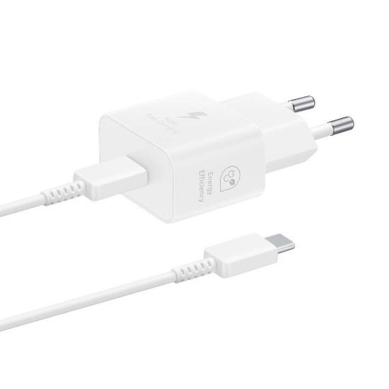 Kućni punjač SAMSUNG T2510, 25W, USB-C, USB-C kabel, bijeli
