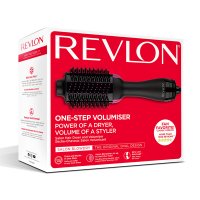 Krtača za lase REVLON Salon 2v1, sušenje in povečanje volumna las, črna