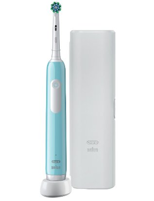 Električna zobna ščetka ORAL-B PRO 1, turkizna + potovalna torbica