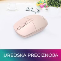 Miška OCTIO Style M390WBT, optična, brezžična, 1600 dpi, roza