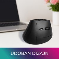 Miška OCTIO Ergo V100W, optična, brezžična, BT,4000dpi, črna