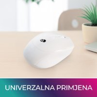 Miška OCTIO M302W, optična, brezžična, 1600dpi, bela