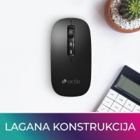 OCTIO Smart M250WBT, optična brezžična miška, Bluetooth, 1600 DPI, črna
