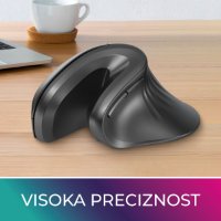 OCTIO Ergo V210WBT, optična brezžična miška, 7200 DPI, črna