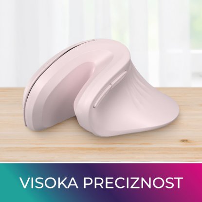 OCTIO?Ergo?V210WBT, optična brezžična miška, 7200?DPI, roza