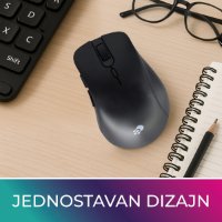 Miška OCTIO M301W, optična, brezžična, 1600dpi, črna