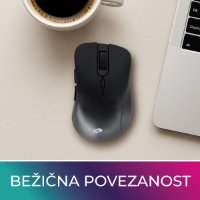 Miška OCTIO M301W, optična, brezžična, 1600dpi, črna