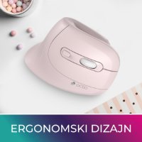 OCTIO?Ergo?V210WBT, optična brezžična miška, 7200?DPI, roza