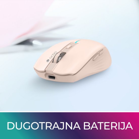 OCTIO?Style?M310WBT – RGB optična brezžična miška, Bluetooth, 1600?DPI, modra