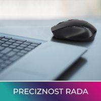 Miška OCTIO M302W, optična, brezžična, 1600dpi, črna