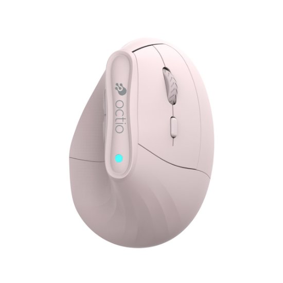 MiškaOCTIO Ergo V100WBT, optična, brezžična, BT, 4000 dpi, roza