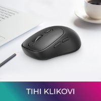 Miška OCTIO Style M320W, optična, brezžična, 1600 dpi, črna