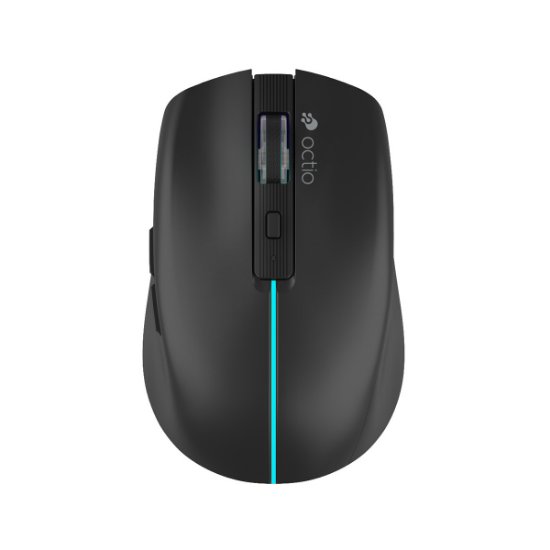 OCTIO Style M310WBT, RGB optična brezžična miška, Bluetooth, 1600?DPI, črna