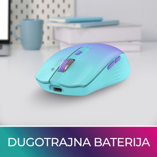 OCTIO Style M310WBT – RGB optična brezžična miška, Bluetooth, 1600?DPI, modra