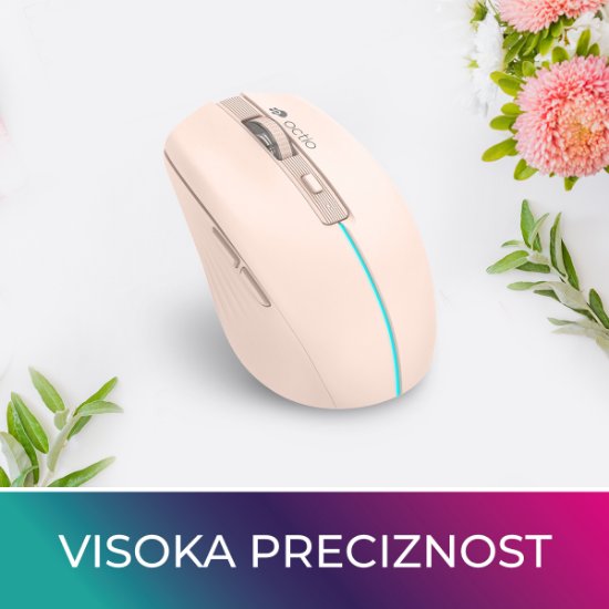 OCTIO?Style?M310WBT – RGB optična brezžična miška, Bluetooth, 1600?DPI, modra