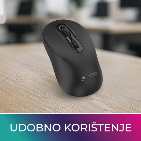 OCTIO Style M280W – Optična brezžična miška, 1600?DPI, črna