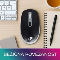 Miška OCTIO M300W, brezžična, črna