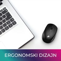 Miška OCTIO M302W, optična, brezžična, 1600dpi, črna