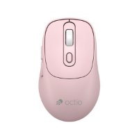 Miška OCTIO Style M320W, optična, brezžična, 1600 dpi, roza