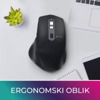 Miška OCTIO Ergo M340WBT, optična, brezžična, Bluetooth, 2400 dpi, črnaAsk ChatGPT