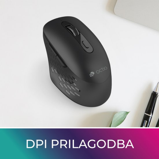 OCTIO Style M270WBT – Optična brezžična miška, Bluetooth, 1600?DPI, črna