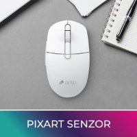 Miška OCTIO Style M390WBT, optična, brezžična, 1600 dpi, bela