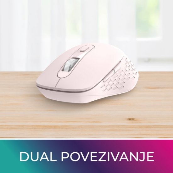 OCTIO Style M270WBT – optična brezžična miška, Bluetooth, 1600?DPI, roza