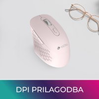 OCTIO Style M270WBT – optična brezžična miška, Bluetooth, 1600?DPI, roza