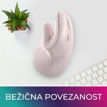 OCTIO?Ergo?V210WBT, optična brezžična miška, 7200?DPI, roza