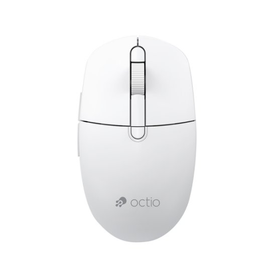 Miška OCTIO Style M390WBT, optična, brezžična, 1600 dpi, bela