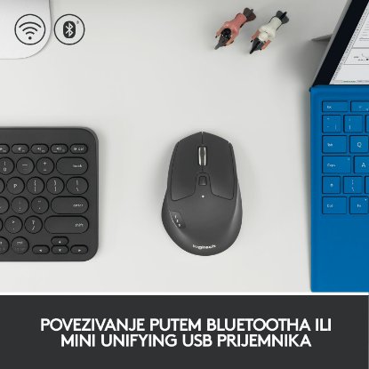 Miška LOGITECH M720 Triathlon, brezžična, Unifying receiver USB