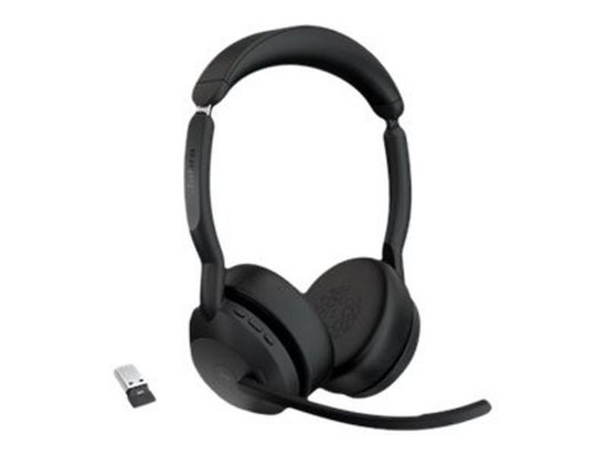 slušalke JABRA Evolve2 55 Link380a MS, on-ear, Stereo, USB-A, BT, črne