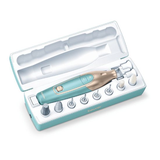 Komplet za manikuro/pedikuro BEURER MP 84, 10 nastavkov, moder