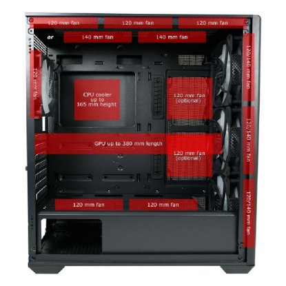 Ohišje LC POWER LC-811B-ON Meshwork_XL Dark, MIDI, ATX, okno, črno, brez napajalnika