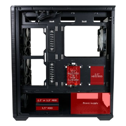 Ohišje LC POWER LC-811B-ON Meshwork_XL Dark, MIDI, ATX, okno, črno, brez napajalnika