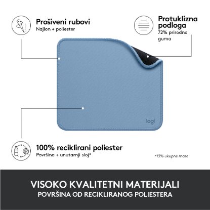 Podloga za miško, LOGITECH Studio, soft, modro-siva