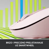 Miška LOGITECH M650 L, brezžična, optična, 4000dpi, USB, BT, roza