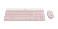 Tipkovnica + miška LOGITECH MK470 Slim Wireless, brezžična, roza