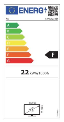 Monitor 23.8" XIAOMI Mi 1C, FHD, IPS, 250cd/m2, 1000:1, črni