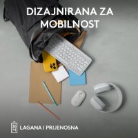 Tipkovnica LOGITECH Pebble Keys 2 K380S, BT, kompaktna, bela