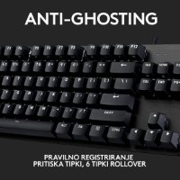 Tipkovnica LOGITECH Gaming G413 TKL SE, mehanička, črna, USB, US layout