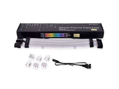 Kabel za napajanje grafične kartice LIAN LI Strimer Plus V2 Triple 8-Pin RGB PCIe, VGA, 30 cm, podaljšek
